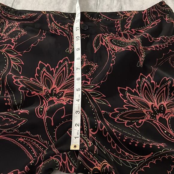 Hearts of Palm Black Paisley & Flower Print Pants Woman’s Size 16 - Picture 9 of 12